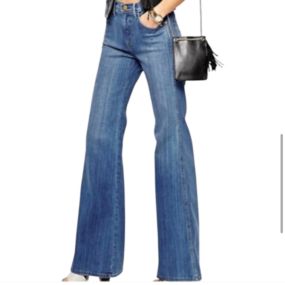 Current/Elliott Classic Blue Wide Leg Jeans